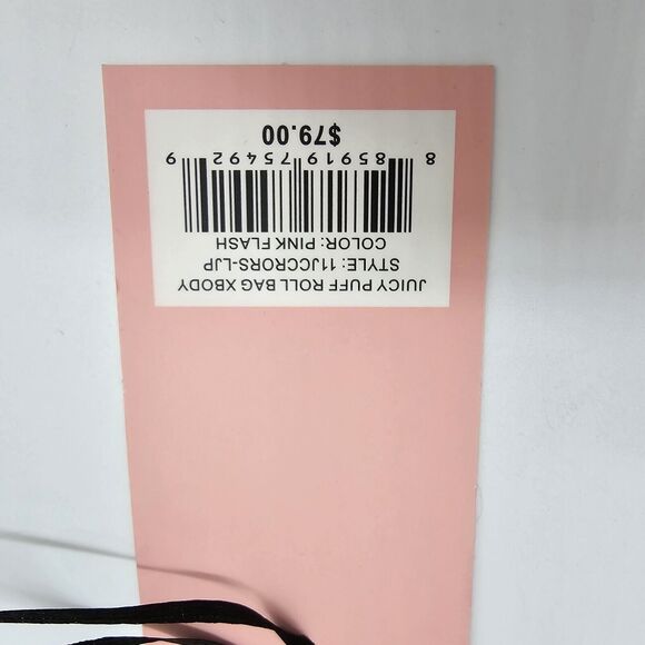 Juicy Couture Juicy Puff Roll Crossbody Bag Handbag Juicy Hot Pink Purse NWT - Picture 8 of 8